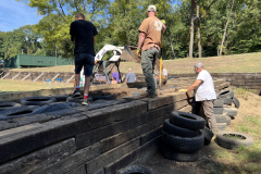 putting dirt back in backstop